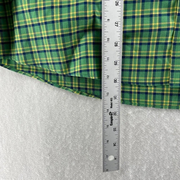 Jos. A. Bank Button-Down Shirt Men's Sz L Green Tailored Fit Plaid Collared - Picture 5 of 11